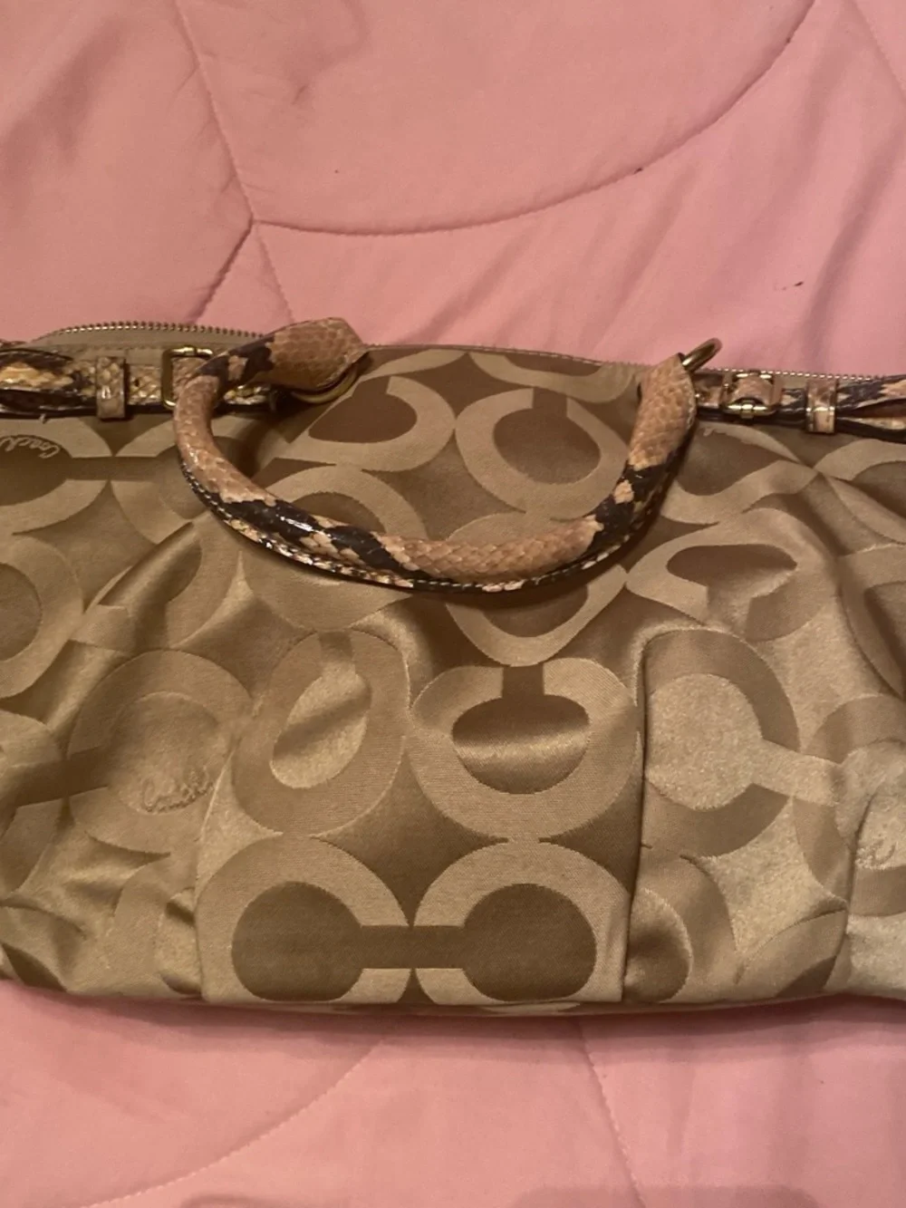 Coach satchel gold